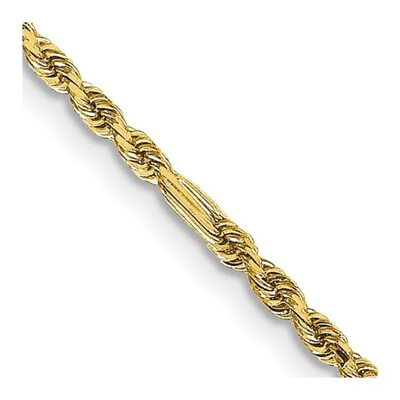 14k Yellow Gold 20 inch 1.8mm Diamond-cut Milano Rope with Lobster Clasp Chain